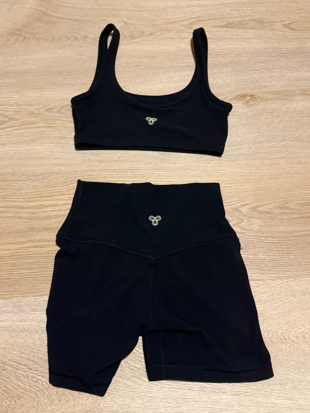 Aritzia golden butter shorts and bra set